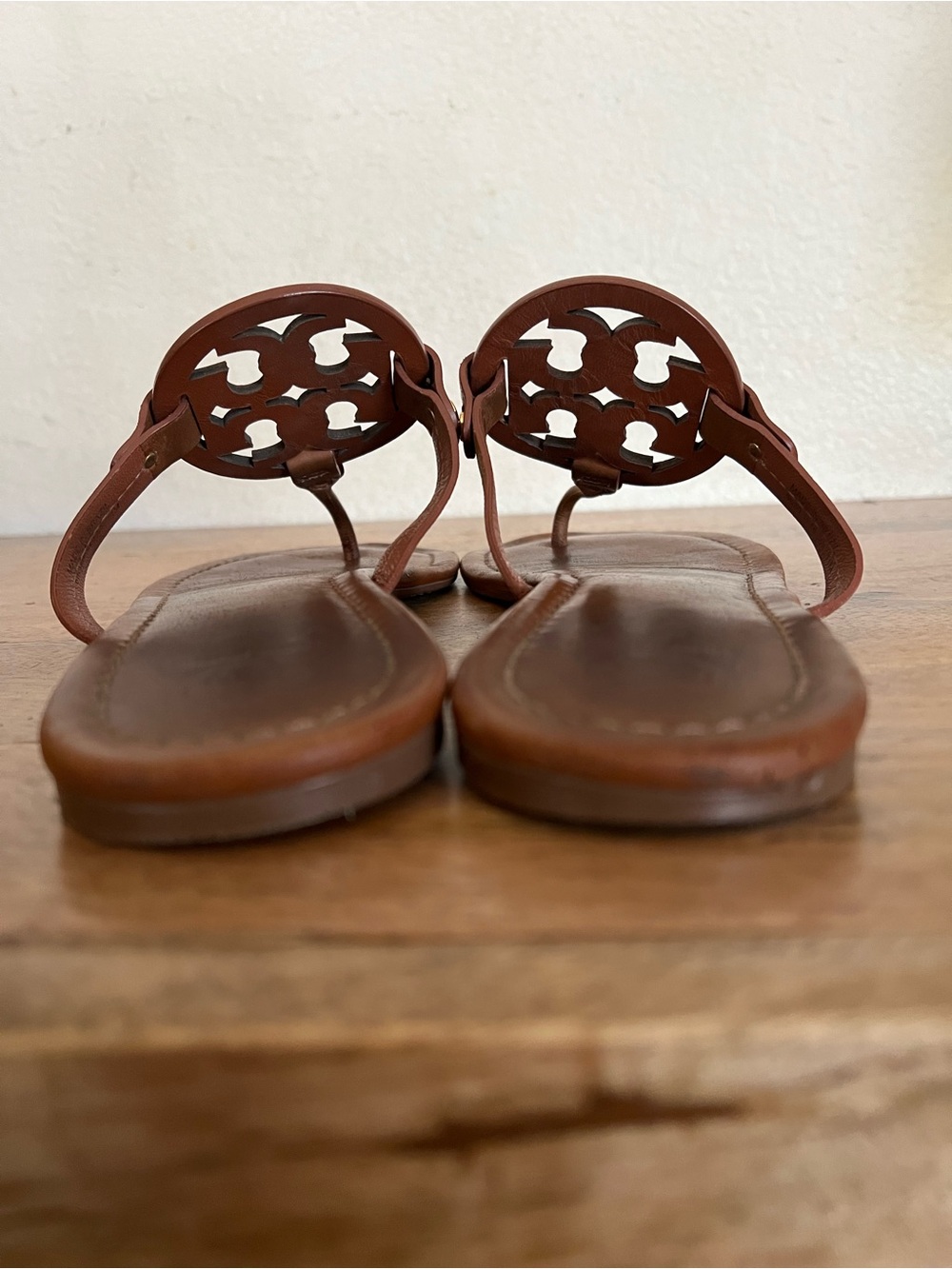 Tory Burch Miller Brown Leather Sandals Size 11 M - Picture 7 of 17